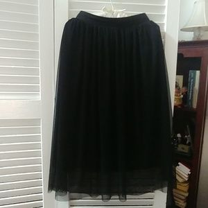 H&M Black Sheer Skirt SIZE 6